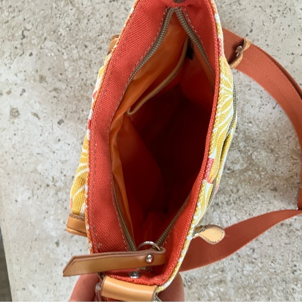 Franco Sarto Floral Canvas Crossbody Purse Bag - Picture 6 of 13